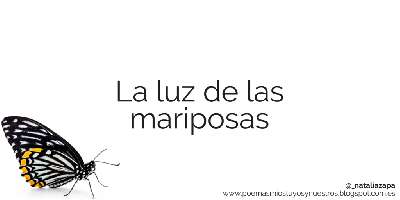 Poemas míos, tuyos y nuestros: La luz de las mariposas