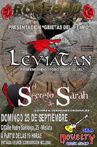Club Fans El Secreto de Sarah: Presentación disco "Rosebad" junto a ""Leviatan" y "El Secreto de Sarah"