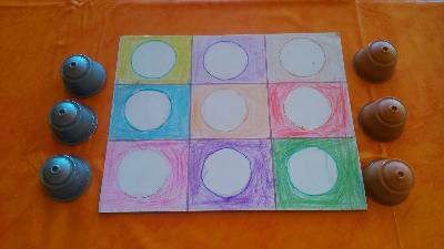 Aprendiendo con peques.: Como hacer el juego del 3 en raya para niños