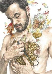 El amor duerme en el pecho del poeta.