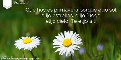 Poemas míos, tuyos y nuestros: Primavera