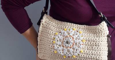 Bolso de trapillo con mandala