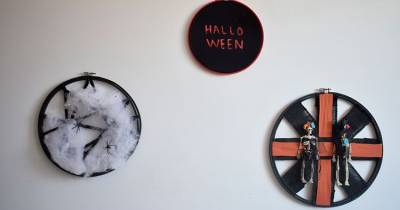 Decoración de Halloween con bastidores
