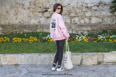 Pink Bomber Jacket Outfit - El Rincón de Rachel