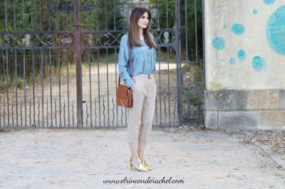 Golden Shoes Casual Outfit - El Rincón de Rachel