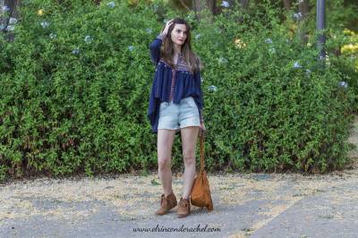 Boho Shirt & Shorts Outfit - El Rincón de Rachel