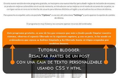 Caja de texto personalizable en blogger con CSS y HTML