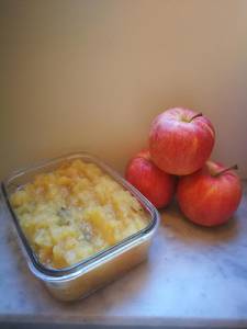 Puré de manzanas.