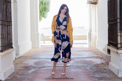 Crane Print Jumpsuit Outfit - El Rincón de Rachel