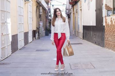Gold Polka Dot Print Blouse Outfit - El Rincón de Rachel