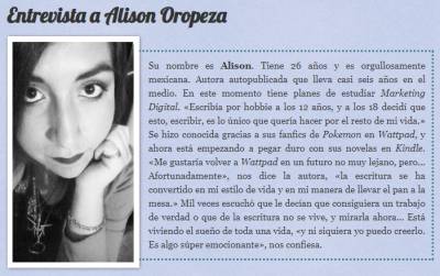 Entrevista a Alison Oropeza