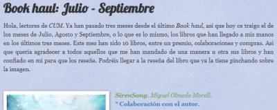 Book haul: Julio - Septiembre