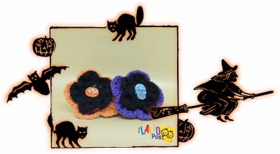 Ideas originales en crochet para Halloween: Tutorial de Flores