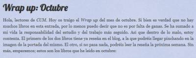 Wrap up del mes de Octubre