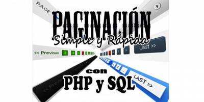 Paginación simple y rápida con PHP y SQL