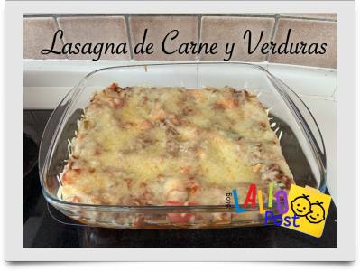 Lasagna de carne y verduras
