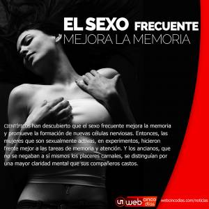El Sexo frecuente mejora la memoria, según investigadores