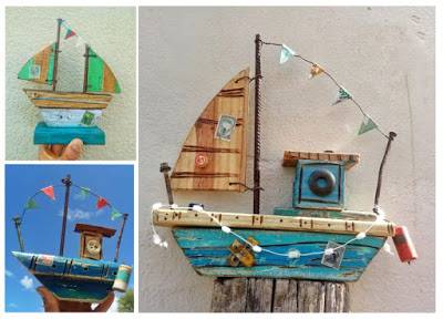 Arte con maderas que flotaron en el mar