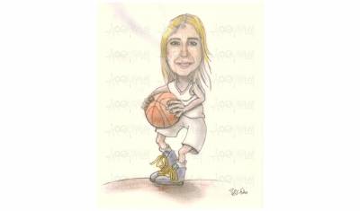 Caricatura a lápiz y pasteles: «Leyre».