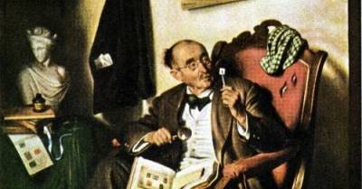 Arte Postal. El filatelista pintado por Gregorio Sciltian