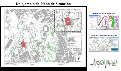 Delinear un Plano De Situación con el 'Visor GVA ' e 'Ilustrator '.