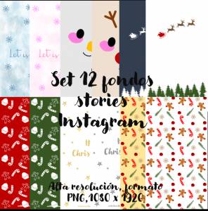 Fondos navideños para stories Instagram gratis