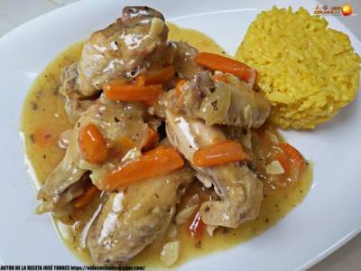 Alitas de Pollo Estofadas en Escabeche