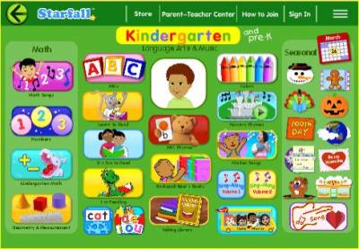 starfall kindergarten and pre-K