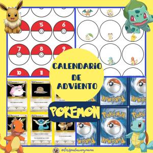 Calendario de adviento para niños Pokemon - Los 3 padawan y mamá