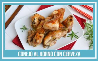 Conejo al horno con cerveza - Receta de carne en 50 min