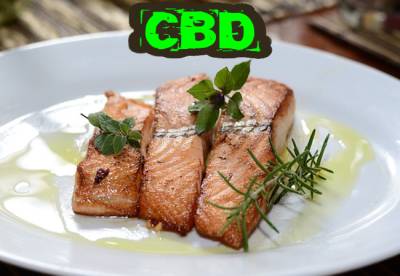 Salmón al horno con salsa de limón y CBD