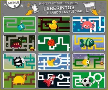 Juegos de laberintos, de Juegos infantiles Pum
