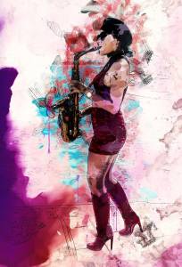 La saxofonista