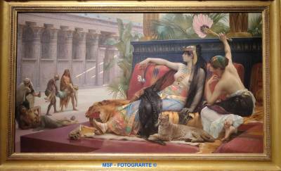 Alexandre Cabanel: Cleopatra probando venenos en los condenados a muerte (1887)