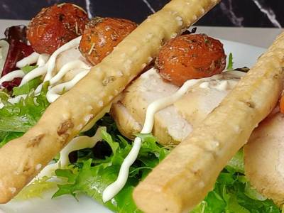 Ensalada de pechuga de pollo a baja temperatura - oido cocina!!