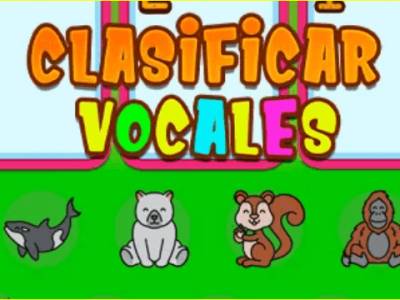 Clasificar Vocales. Juego y fichas