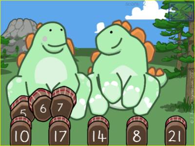 Dinosorts. Juego de ordenar y clasificar números