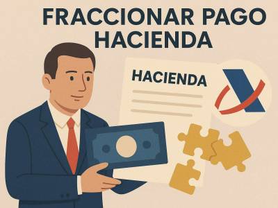 Cómo fraccionar el pago de hacienda y cancelar el resto sin pagar