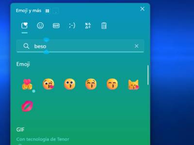 Cómo escribir emojis, gifs y mas simbolos en Windows 11