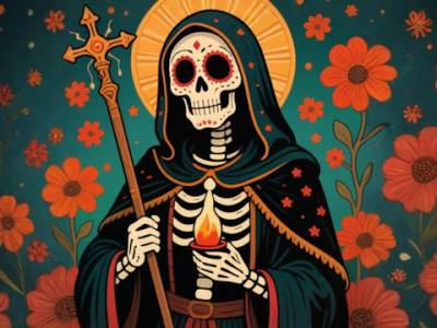 Santa Muerte, el esqueleto de los siete colores