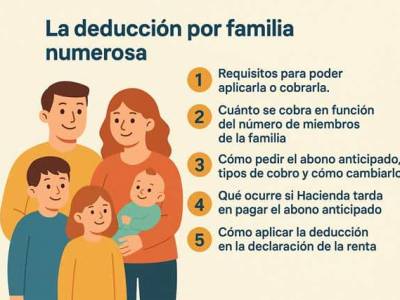 La deducción por familia numerosa | Mujer y MADRE hoy