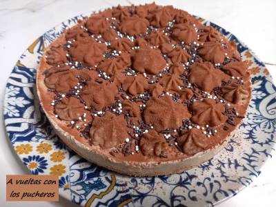 Tarta mousse de castañas sin azúcar ni gluten