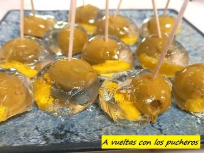 Chupitos de vermut en gelatina