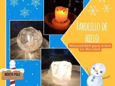 Cómo hacer un farolillo de hielo, manualidad para niños en Navidad
