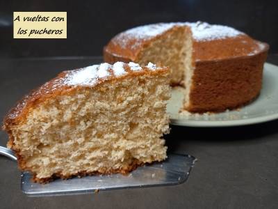 Bizcocho de créme fraîche sin azúcar y sin gluten