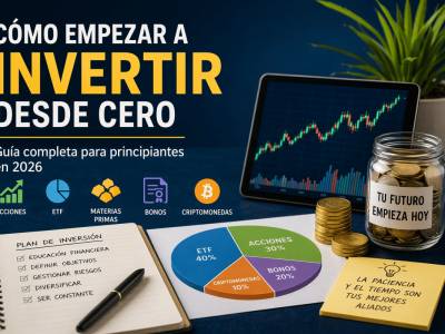Guía definitiva para empezar a invertir desde cero (sin volverte loco): acciones, ETF, bonos, materias primas…