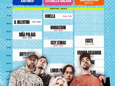 Horarios O Son do Camiño 2026: Linkin Park, Katy Perry y Dani Martín