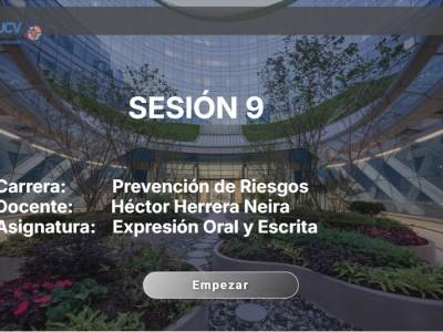 Sesión 9 de Prevención de Riesgos en Genially: Dictados y Corrección de Documentos