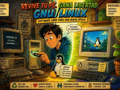 Gana libertad con GNU/Linux