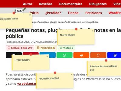 Pequeñas Notas, plugin para añadir notas en la vista pública